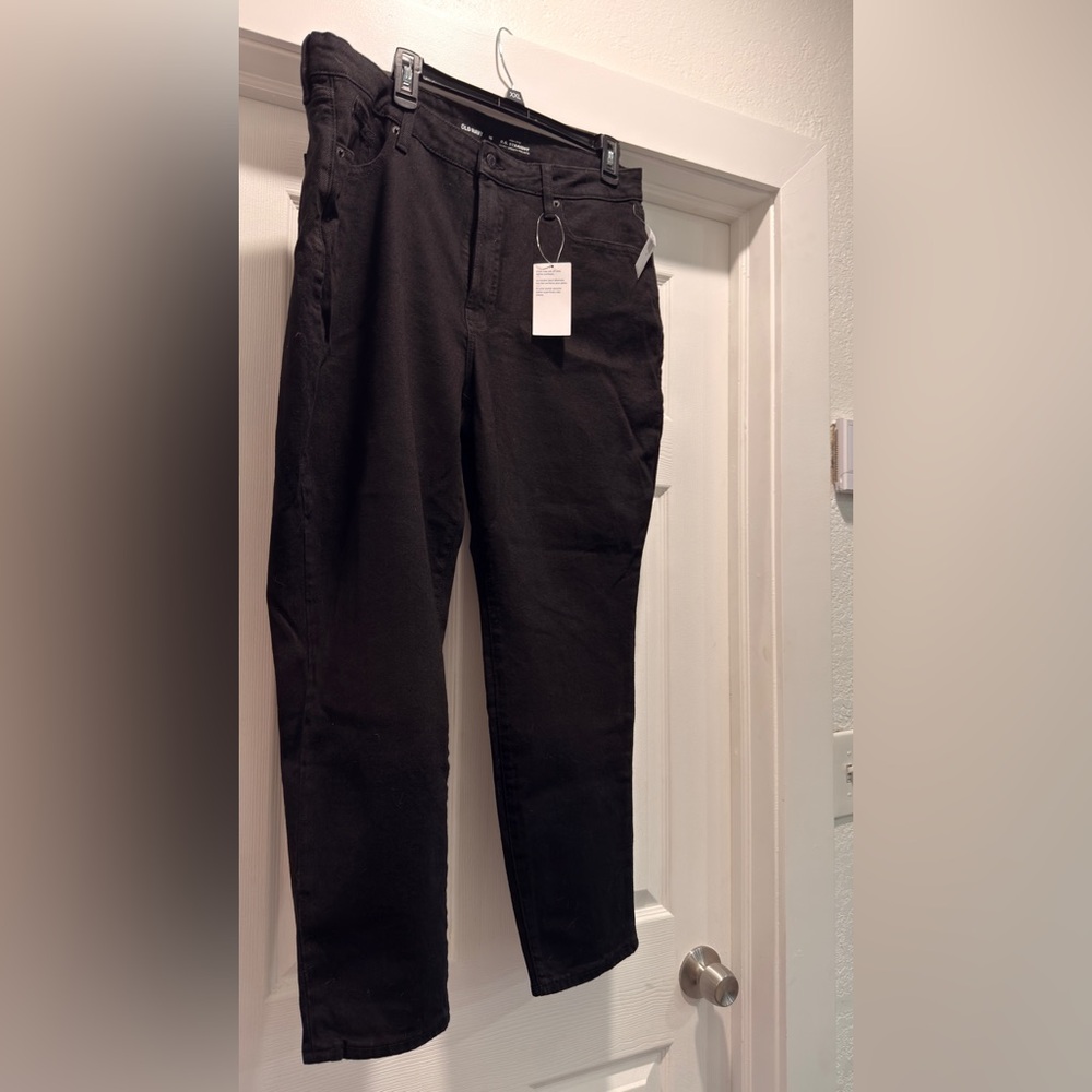 Old Navy High-Rise O.G. Straight Pants - Black